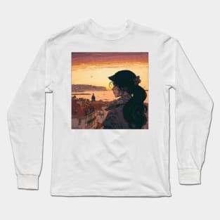 Lisbon sunset 1 Long Sleeve T-Shirt